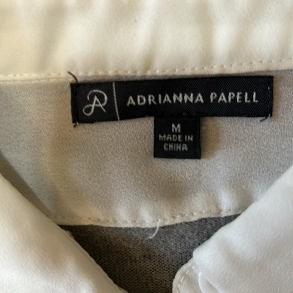 Adrianna Papell Button Front Sweater/shirt combo szM - Picture 9 of 16